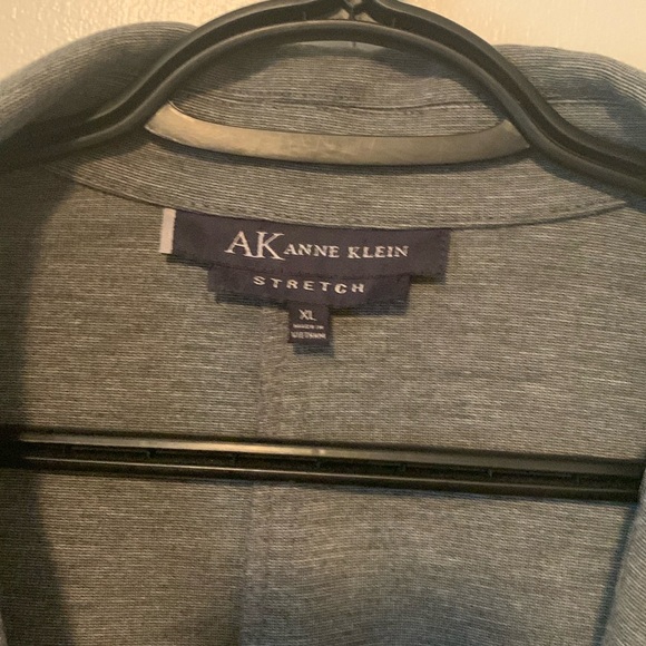 AK Anne Klein Stretch Peppered Grey Suit Jacket Size XL - Picture 4 of 7